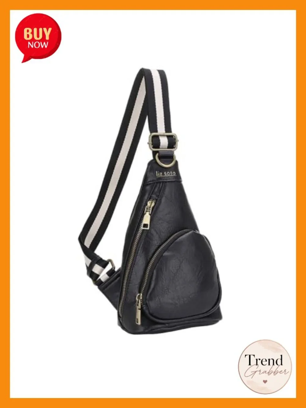 Vegan Leather Sling Bag for Women Crossbody Chest Backpack Purse